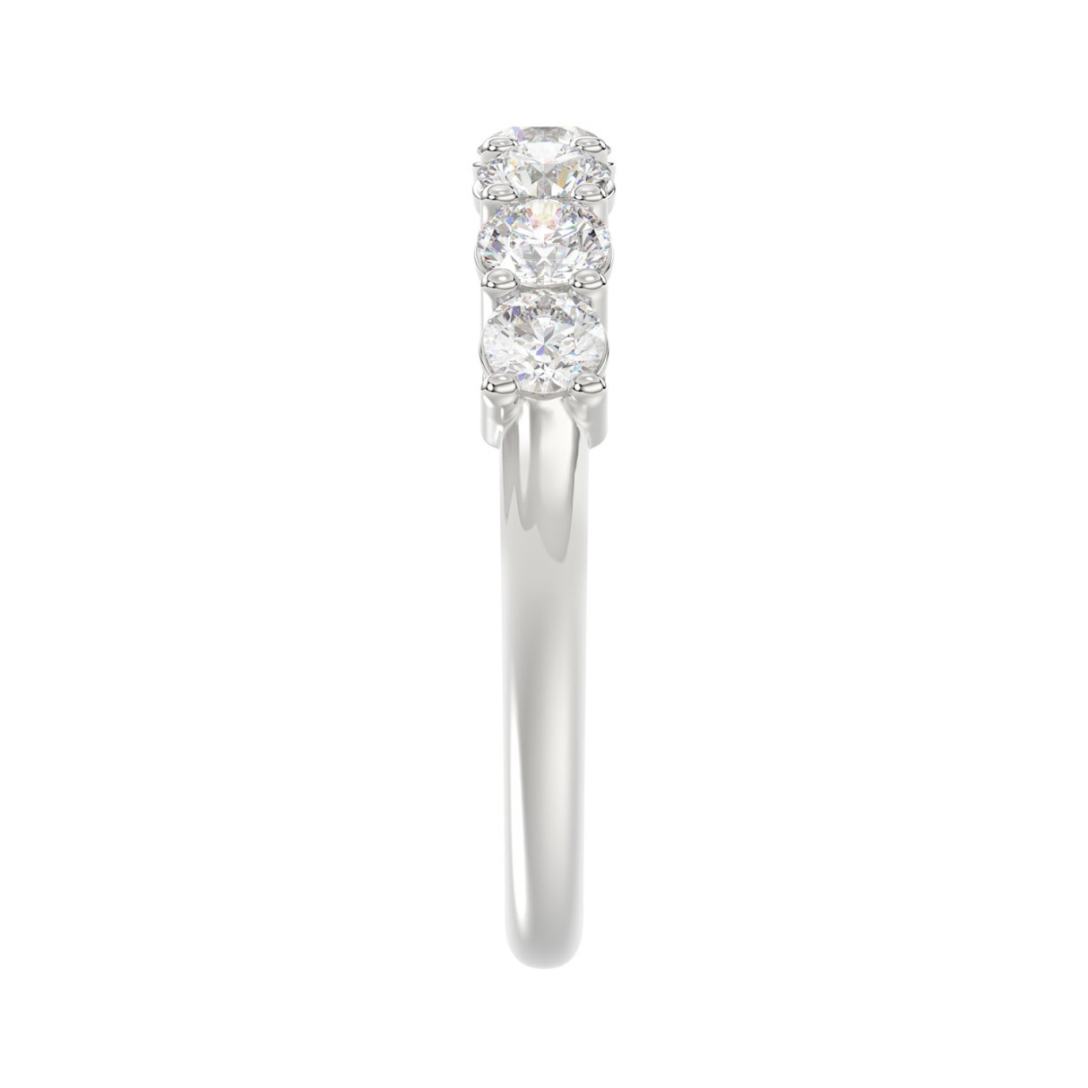 14K WHITE GOLD 1 1/2CT ROUND DIAMOND LADIES BAND