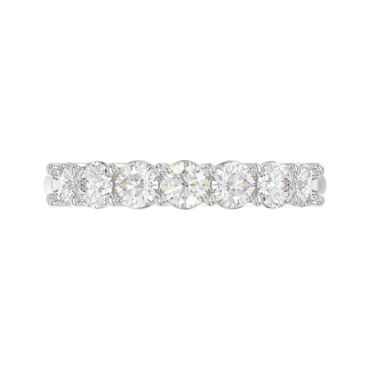 14K WHITE GOLD 1 1/2CT ROUND DIAMOND LADIES BAND