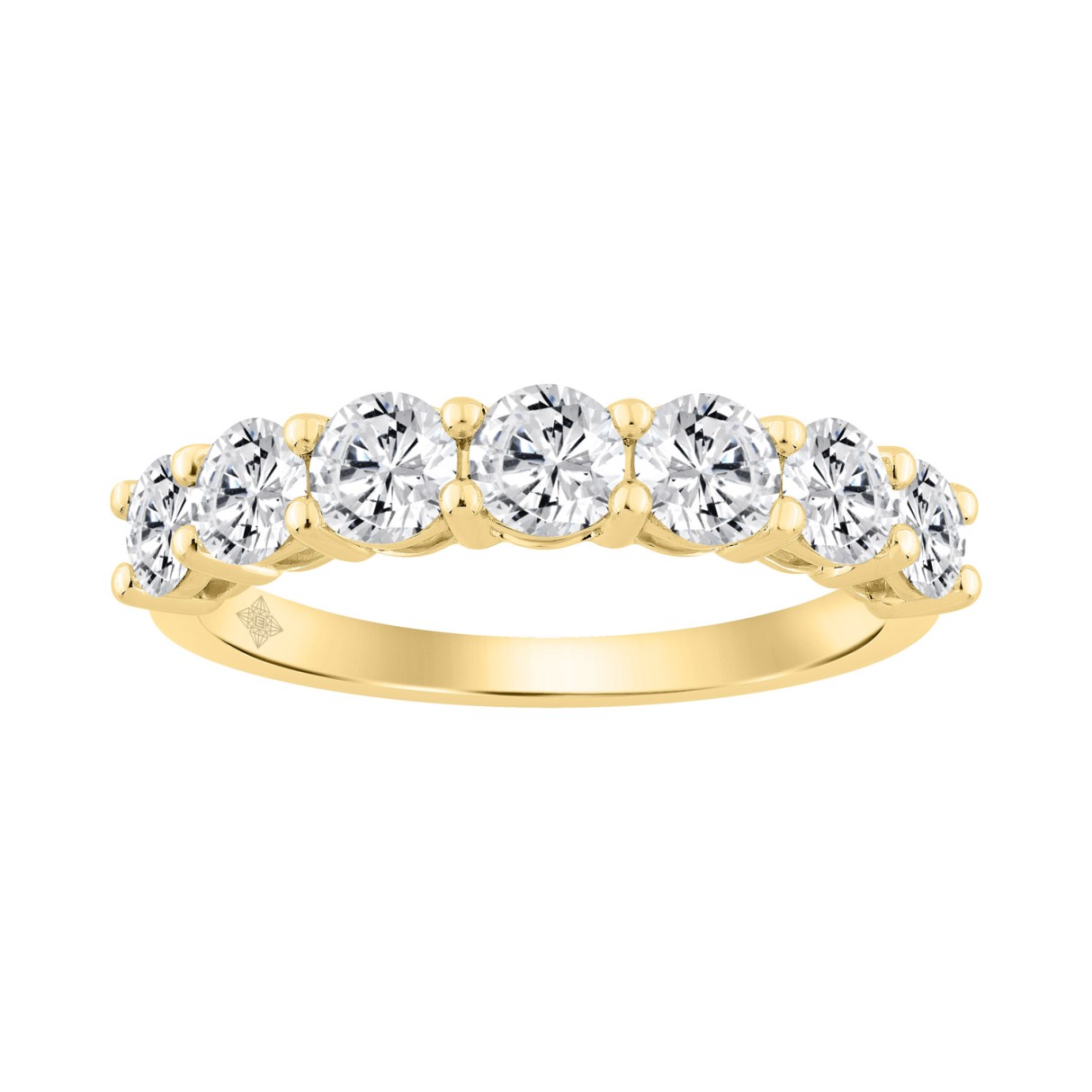 14K YELLOW GOLD 1 1/2CT ROUND DIAMOND LADIES BAND