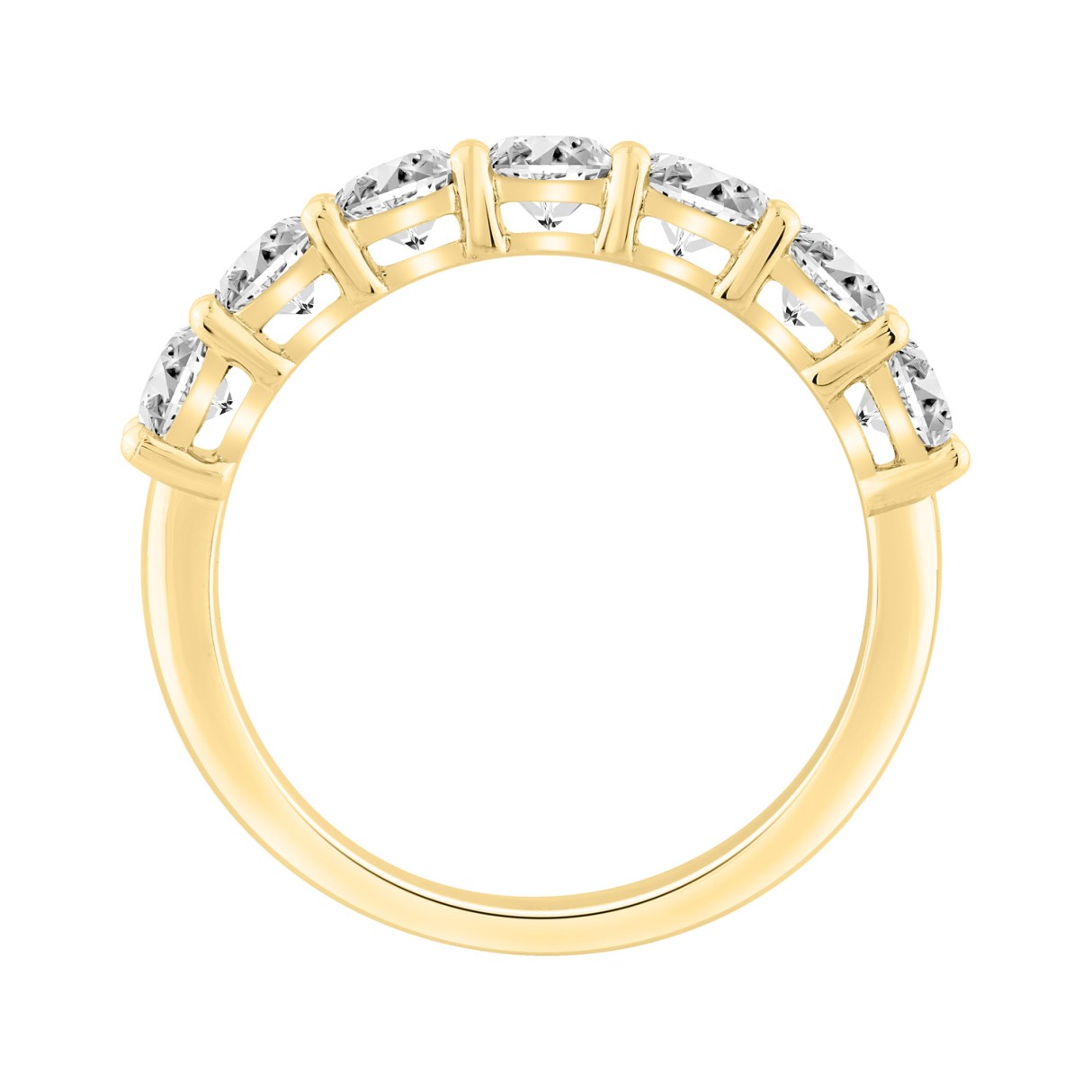 14K YELLOW GOLD 1 1/2CT ROUND DIAMOND LADIES BAND