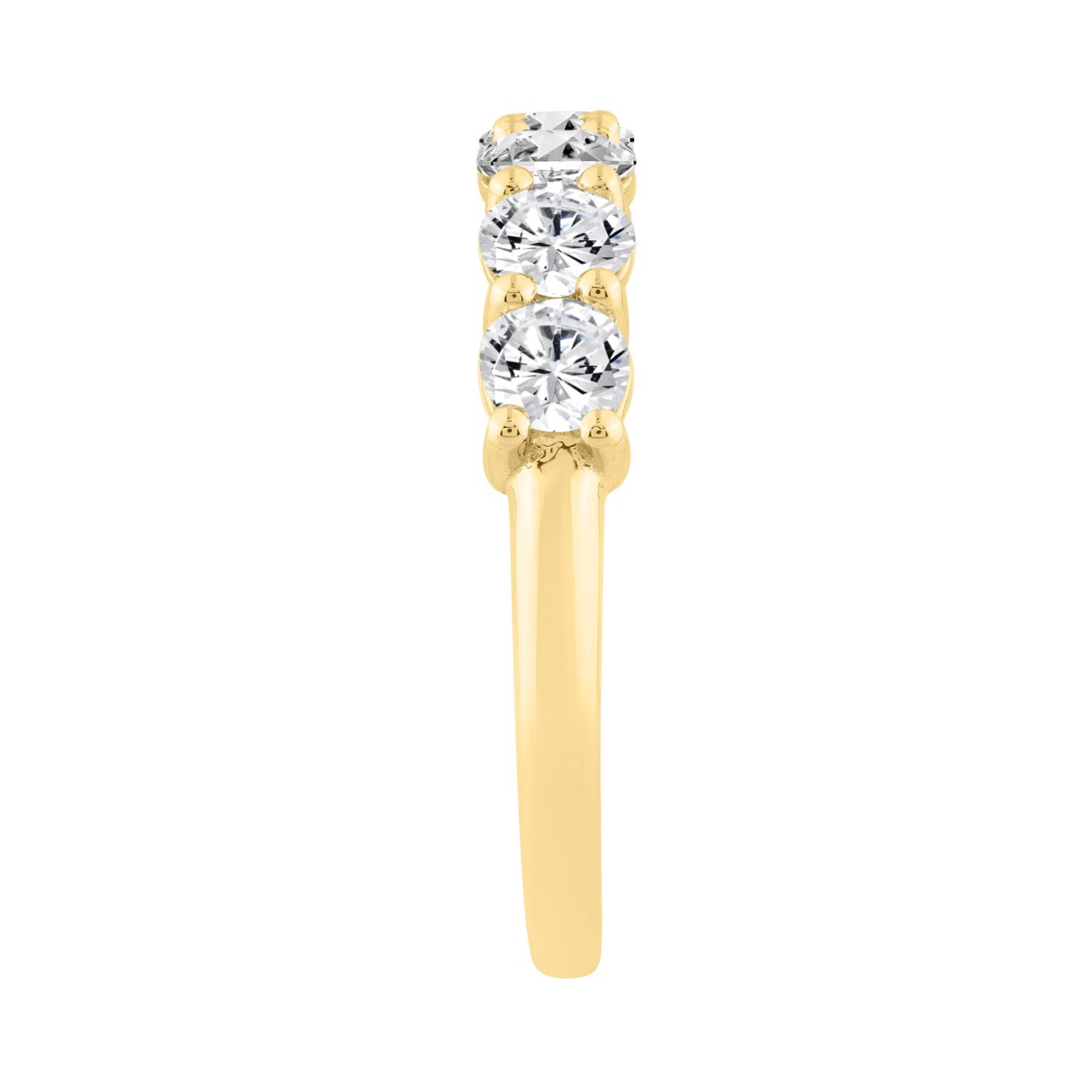 14K YELLOW GOLD 1 1/2CT ROUND DIAMOND LADIES BAND