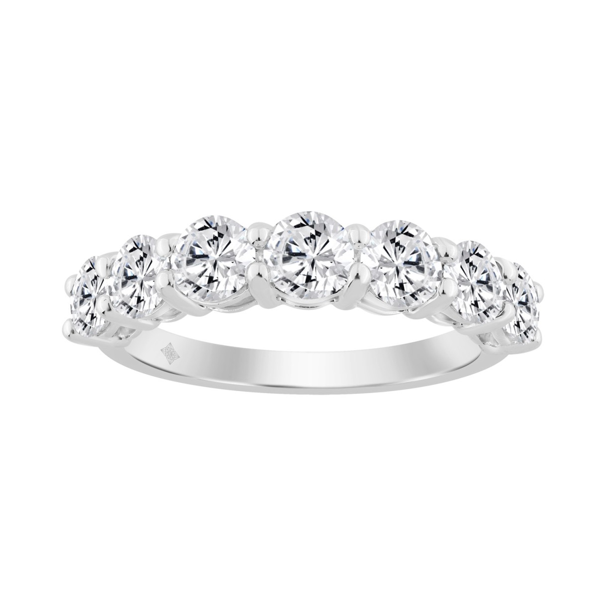 14K WHITE GOLD 2.00CT ROUND DIAMOND LADIES BAND...