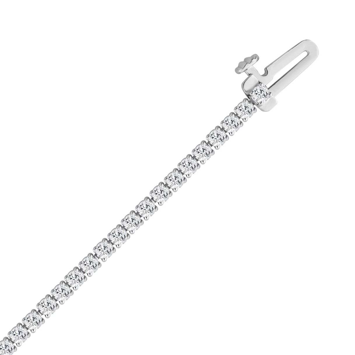 14K WHITE GOLD 2.00CT ROUND DIAMOND LADIES TENNIS BRACELET