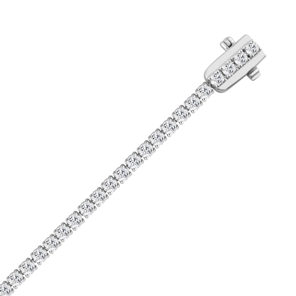 14K WHITE GOLD 2.00CT ROUND DIAMOND LADIES TENNIS BRACELET