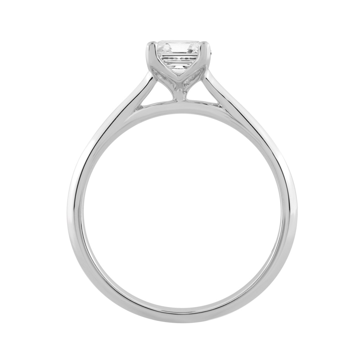 14K WHITE GOLD 1.00CT RADIANT DIAMOND LADIES SOLITAIRE RING