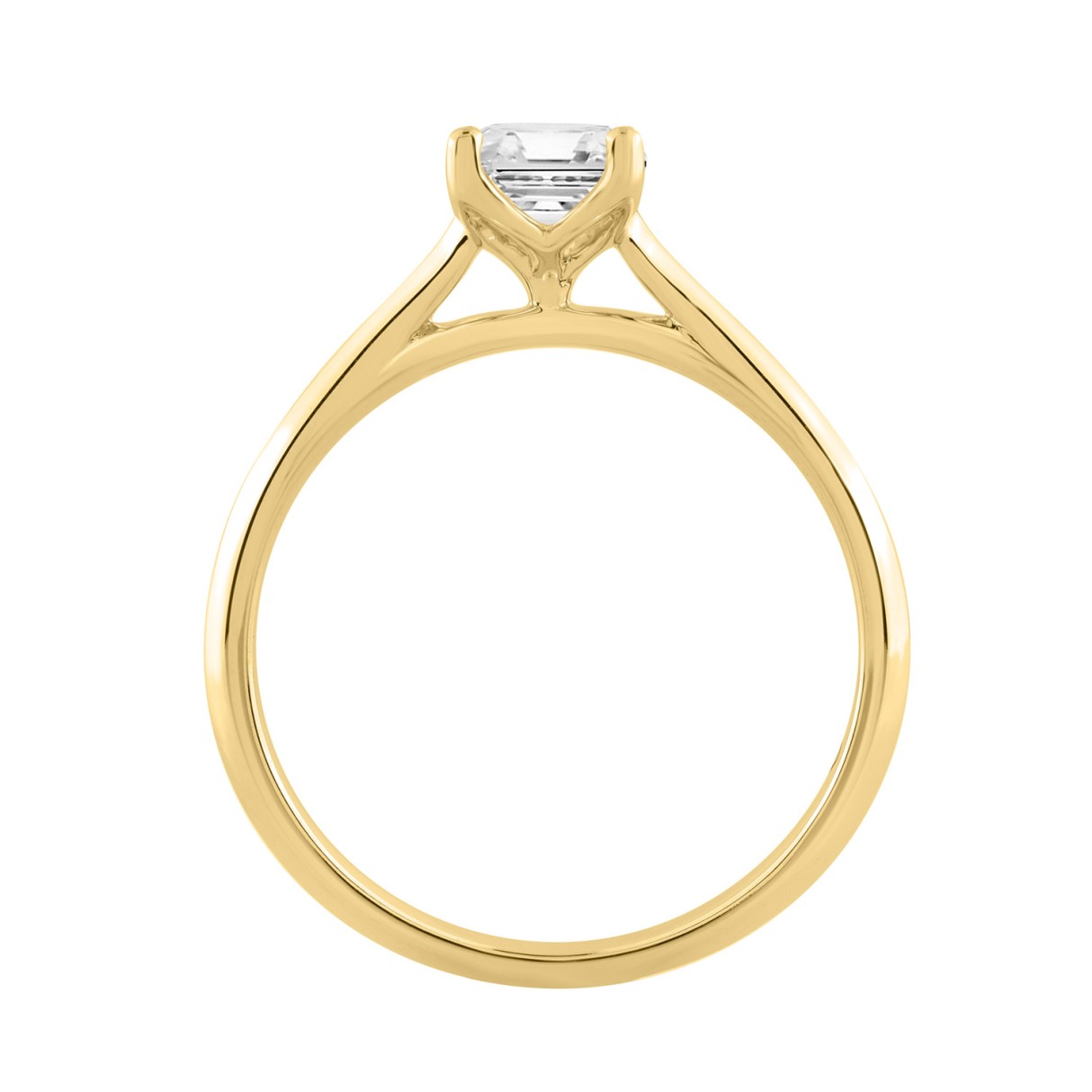 14K YELLOW GOLD 1.00CT RADIANT DIAMOND LADIES SOLITAIRE RING