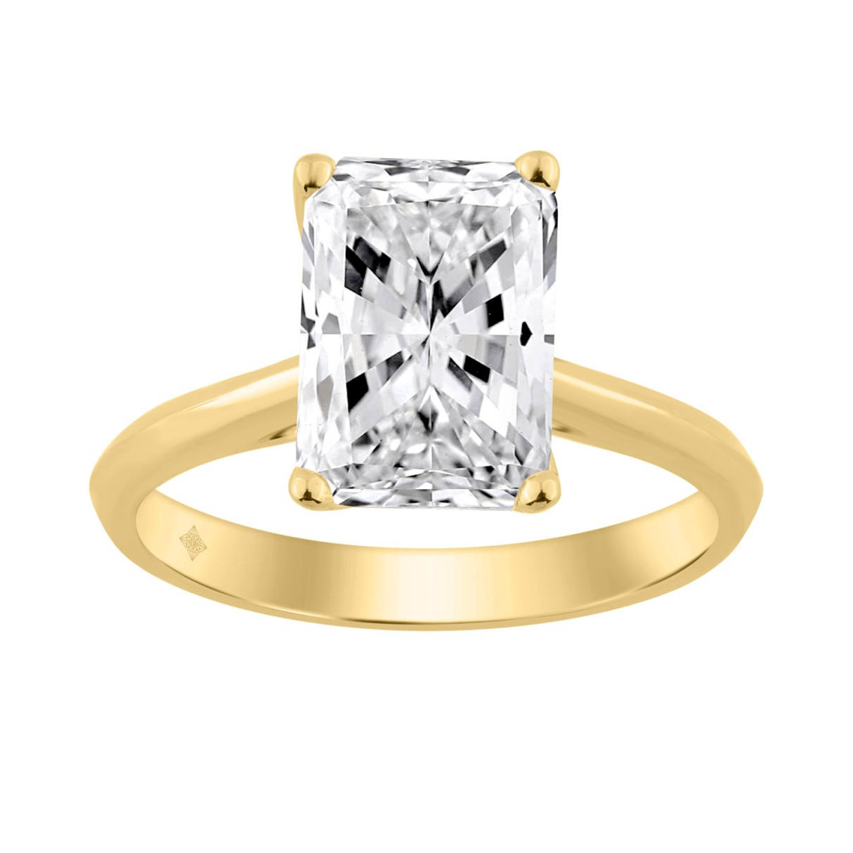 14K YELLOW GOLD 3.00CT RADIANT DIAMOND LADIES SOLITAIRE RING