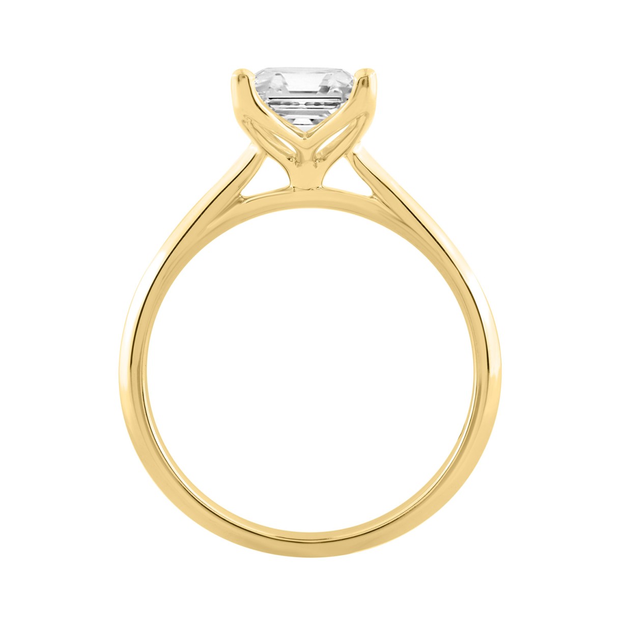 14K YELLOW GOLD 3.00CT RADIANT DIAMOND LADIES SOLITAIRE RING