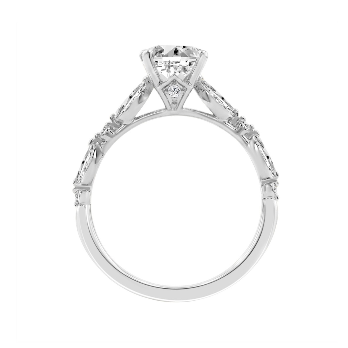 14K WHITE GOLD 2 1/2CT ROUND/OVAL/MARQUISE DIAMOND LADIES RING (CENTER STONE OVAL DIAMOND 2CT