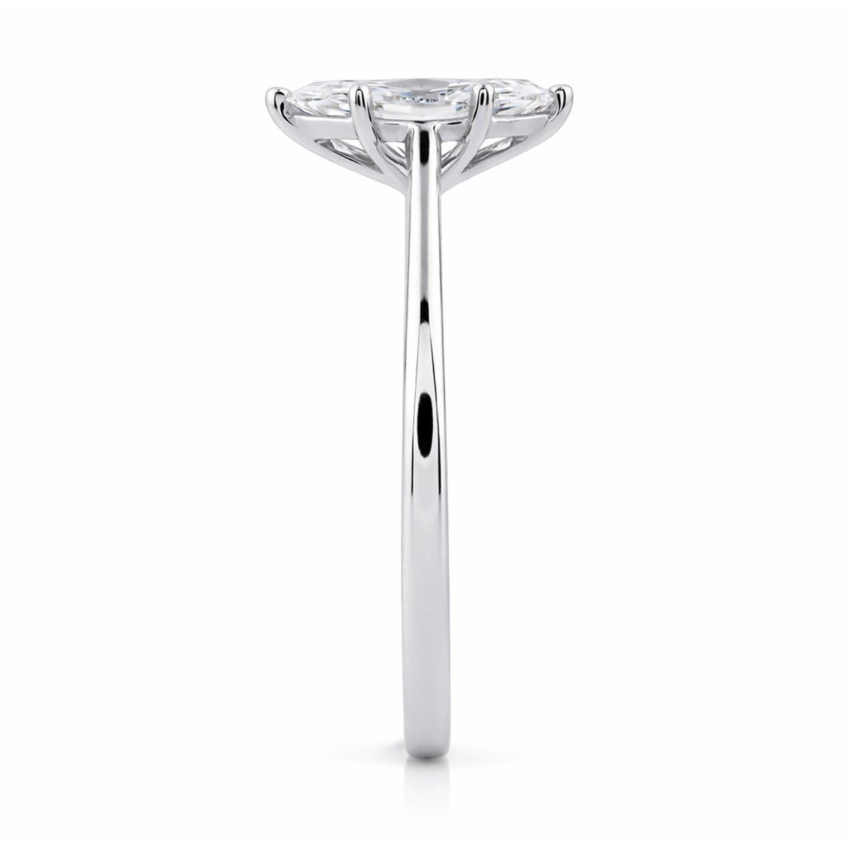 14K WHITE GOLD 1.00CT MARQUISE DIAMOND LADIES SOLITAIRE RING (CENTER STONE MARQUISE DIAMOND 1CT