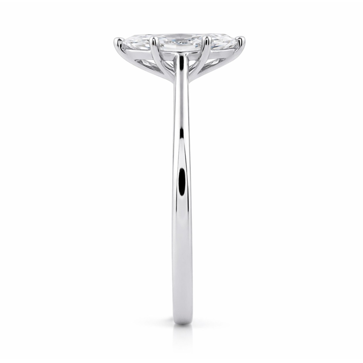 14K WHITE GOLD 1.00CT MARQUISE DIAMOND LADIES SOLITAIRE RING (CENTER STONE MARQUISE DIAMOND 1CT