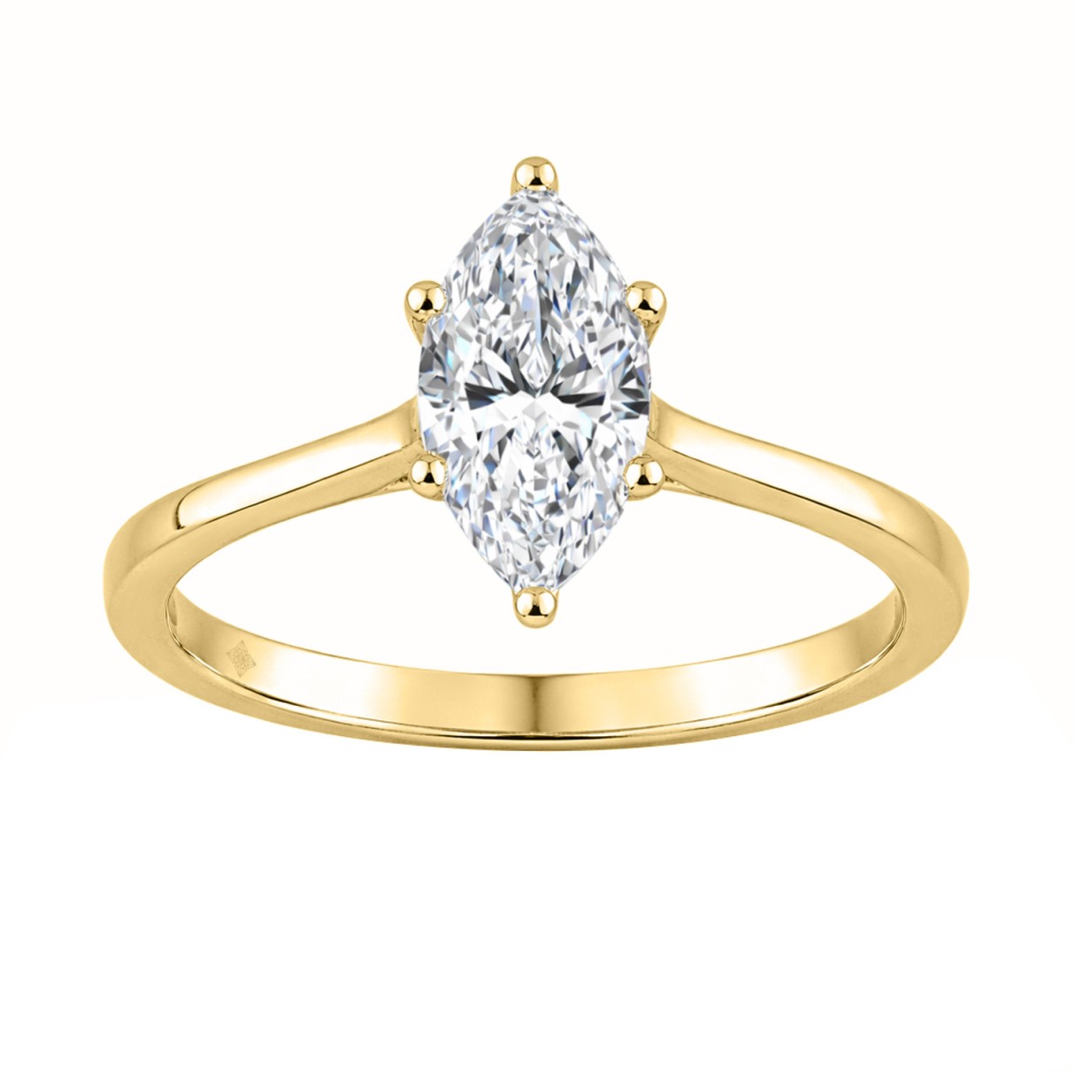 14K YELLOW GOLD 1.00CT MARQUISE DIAMOND LADIES SOLITAIRE RING (CENTER STONE MARQUISE DIAMOND 1CT