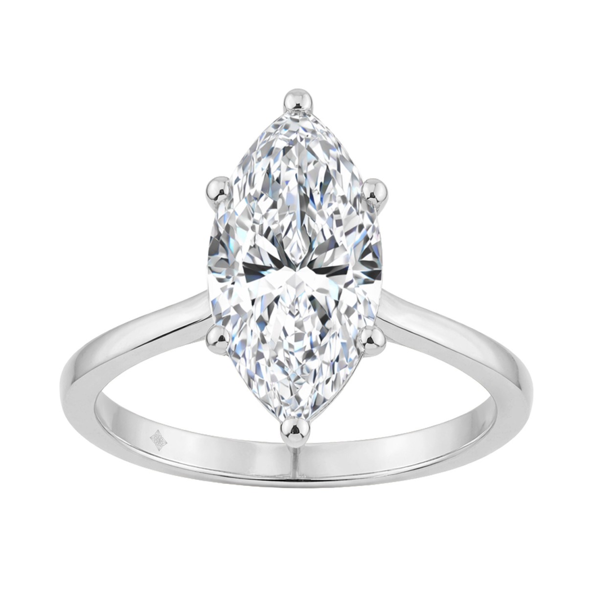 14K WHITE GOLD 2 1/2CT MARQUISE DIAMOND LADIES SOLITAIRE RING (CENTER STONE MARQUISE DIAMOND 2 1/2CT