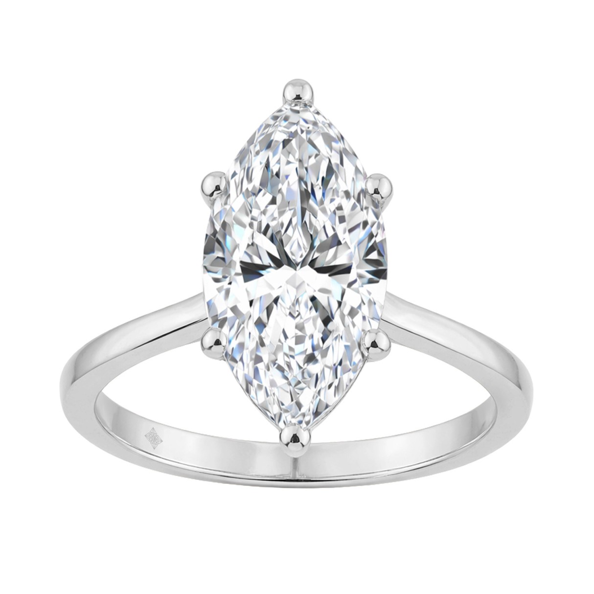 14K WHITE GOLD 3.00CT MARQUISE DIAMOND LADIES SOLITAIRE RING (CENTER STONE MARQUISE DIAMOND 3CT
