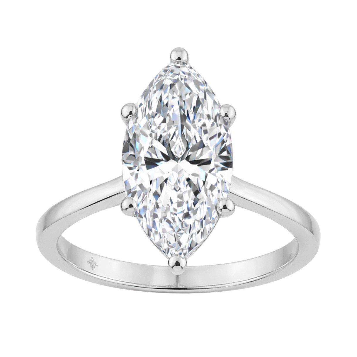 14K WHITE GOLD 3.00CT MARQUISE DIAMOND LADIES SOLITAIRE RING (CENTER STONE MARQUISE DIAMOND 3CT