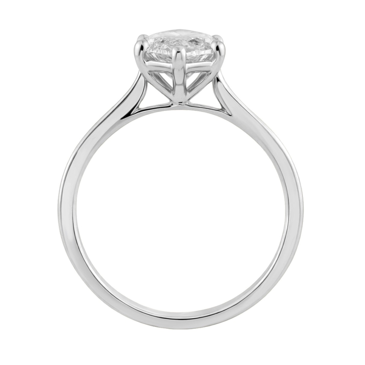 14K WHITE GOLD 3.00CT MARQUISE DIAMOND LADIES SOLITAIRE RING (CENTER STONE MARQUISE DIAMOND 3CT