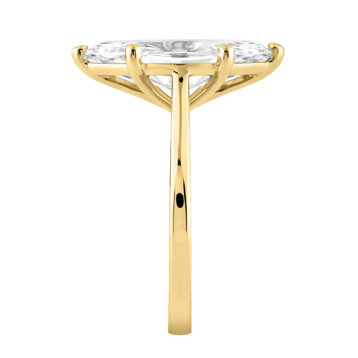 14K YELLOW GOLD 4.00CT MARQUISE DIAMOND LADIES SOLITAIRE RING (CENTER STONE MARQUISE DIAMOND 4CT