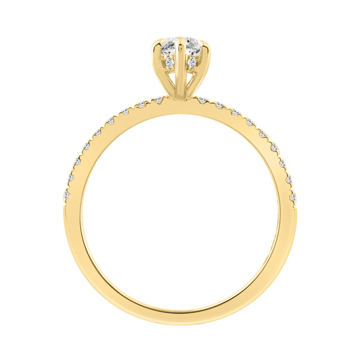 14K YELLOW GOLD 1 1/4CT MARQUISE DIAMOND LADIES RING (CENTER STONE MARQUISE DIAMOND 1.00CT)