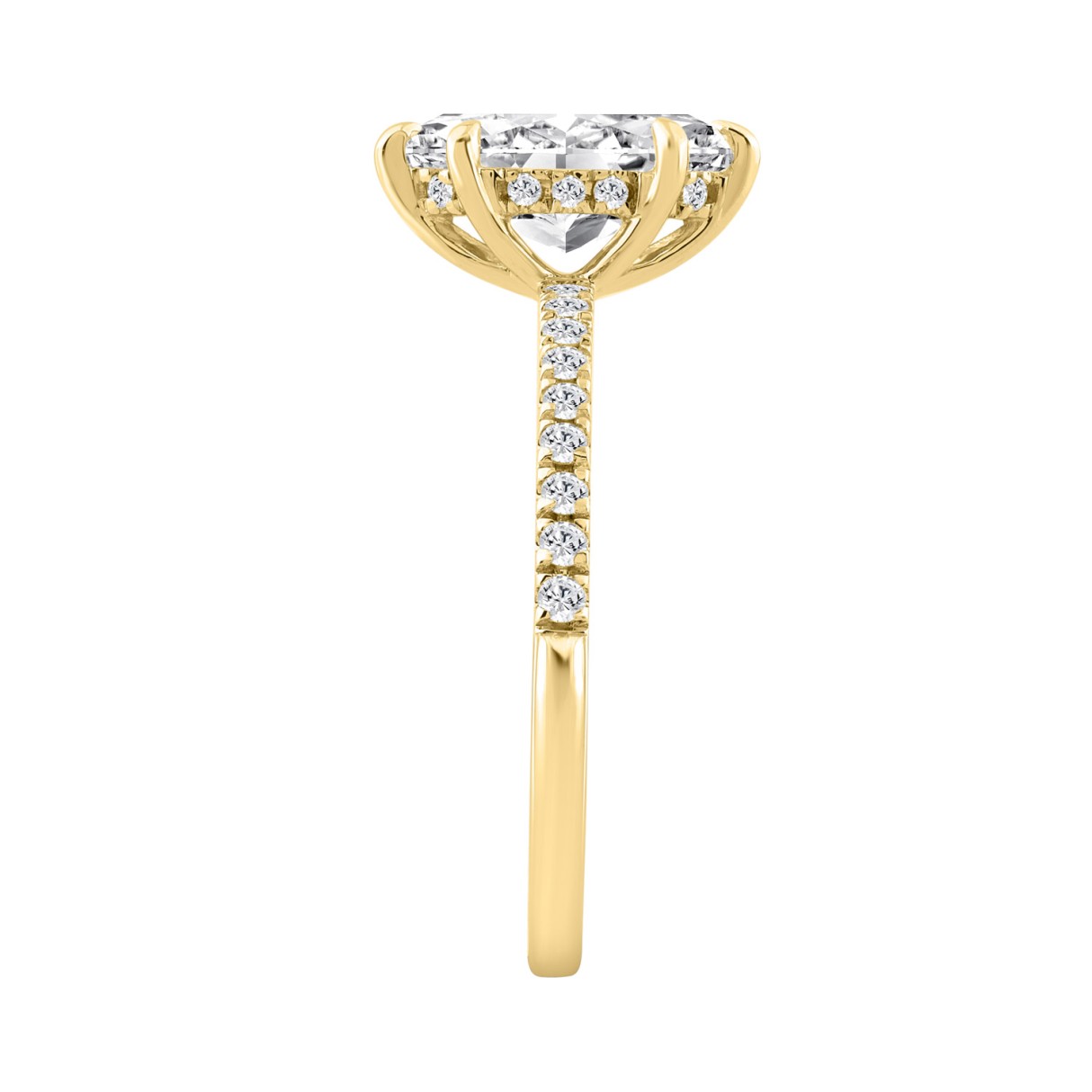 14K YELLOW GOLD 1 1/4CT MARQUISE DIAMOND LADIES RING (CENTER STONE MARQUISE DIAMOND 1.00CT)