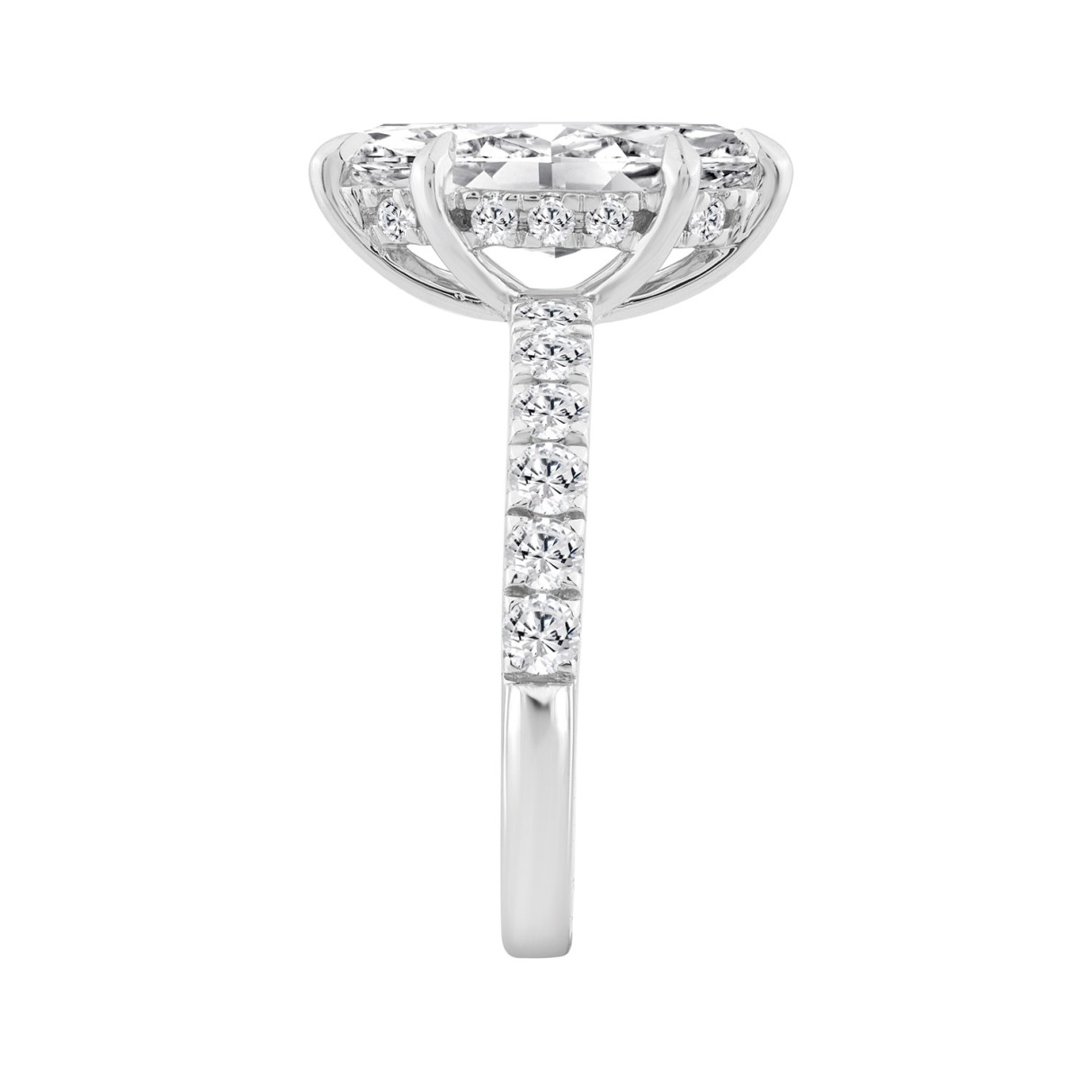 14K WHITE GOLD 2 3/4CT MARQUISE DIAMOND LADIES RING (CENTER STONE MARQUISE DIAMOND 2.00CT)