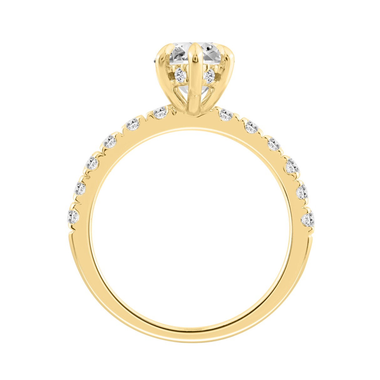 14K YELLOW GOLD 2 3/4CT MARQUISE DIAMOND LADIES RING (CENTER STONE MARQUISE DIAMOND 2.00CT)