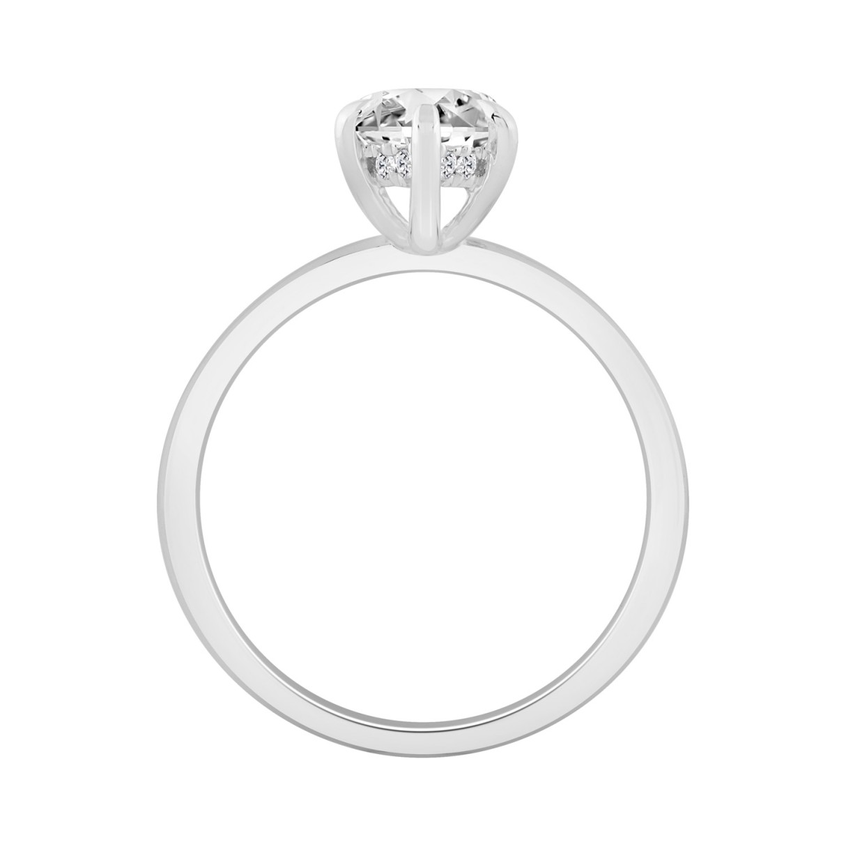 14K WHITE GOLD 2.00CT MARQUISE/ROUND DIAMOND LADIES RING (CENTER STONE MARQUISE DIAMOND 2.00CT)