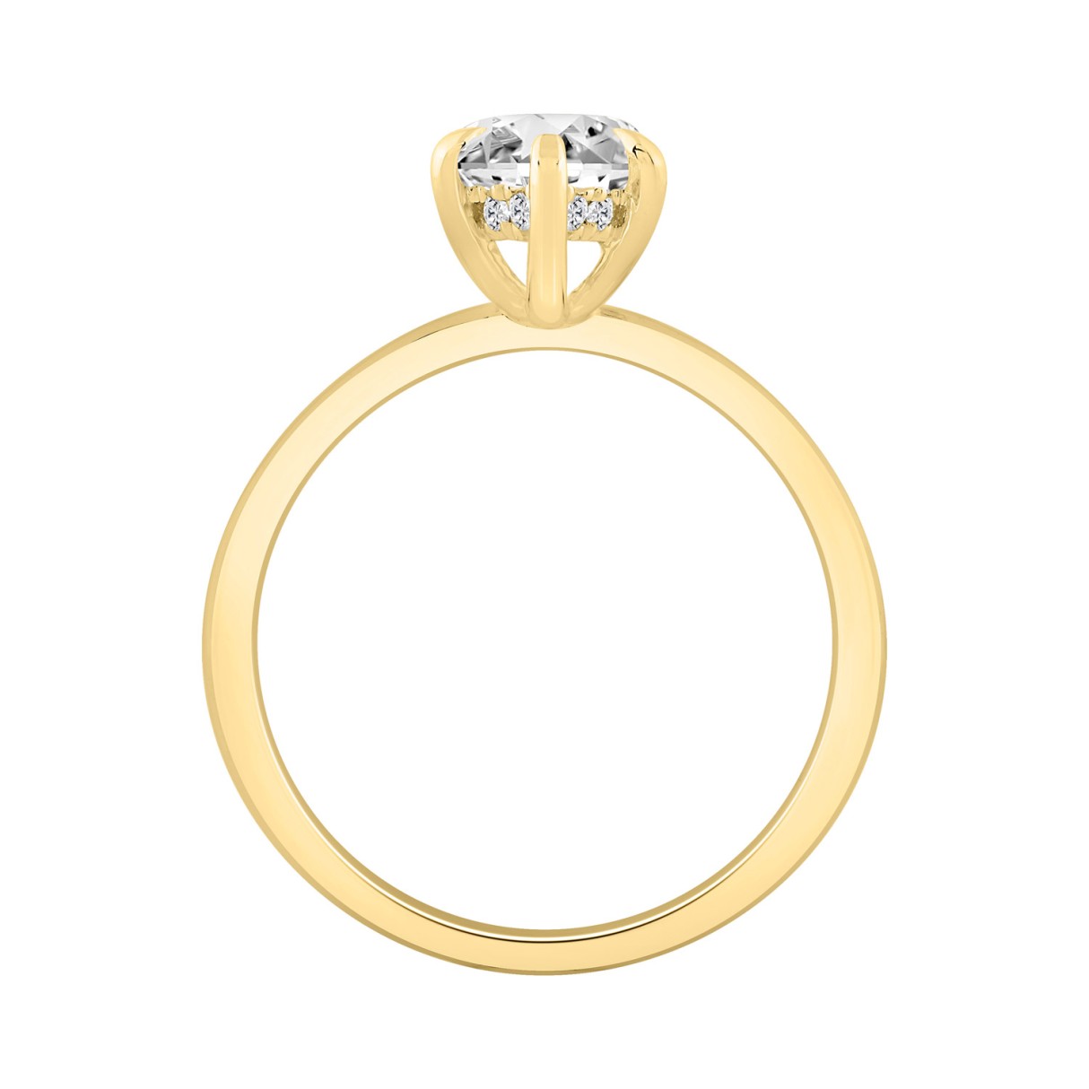 14K YELLOW GOLD 2.00CT MARQUISE/ROUND DIAMOND LADIES RING (CENTER STONE MARQUISE DIAMOND 2.00CT)