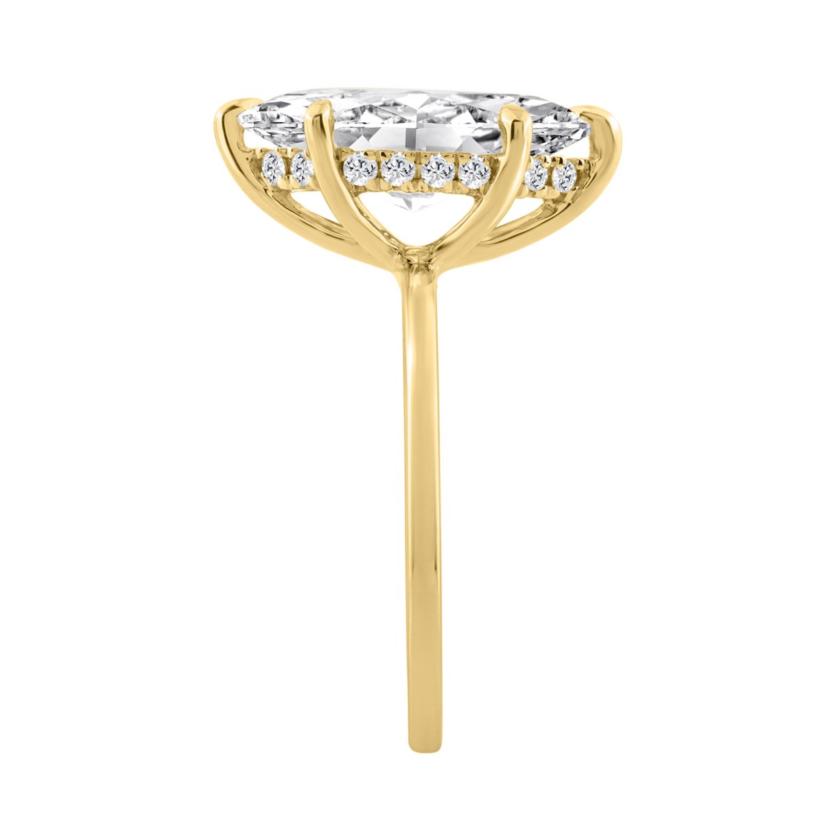 14K YELLOW GOLD 3 1/6CT MARQUISE DIAMOND LADIES RING (CENTER STONE MARQUISE DIAMOND 3.00CT)