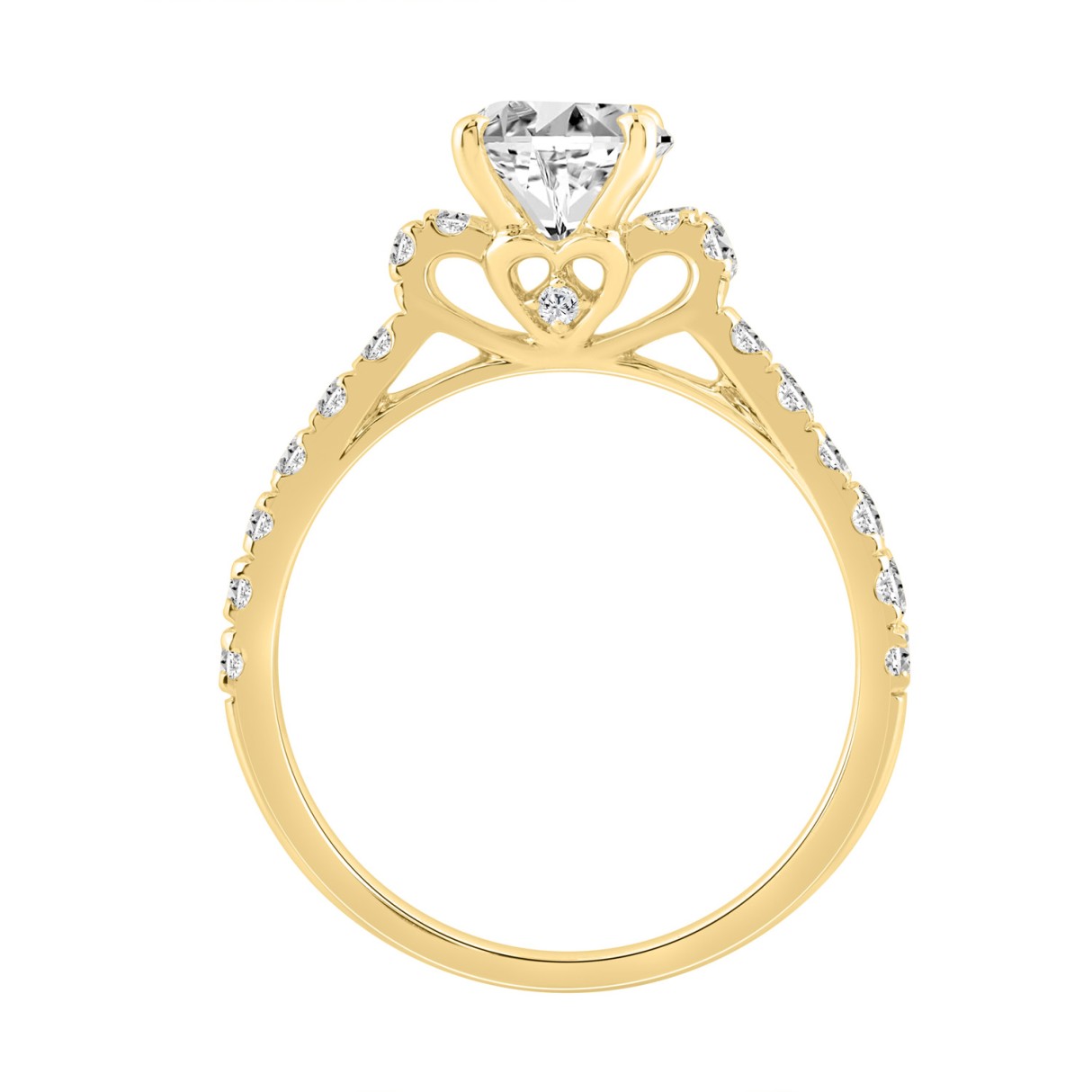 14K YELLOW GOLD 2 1/2CT ROUND/OVAL DIAMOND LADIES BRIDAL SET (CENTER STONE OVAL DIAMOND 1 1/2CT)