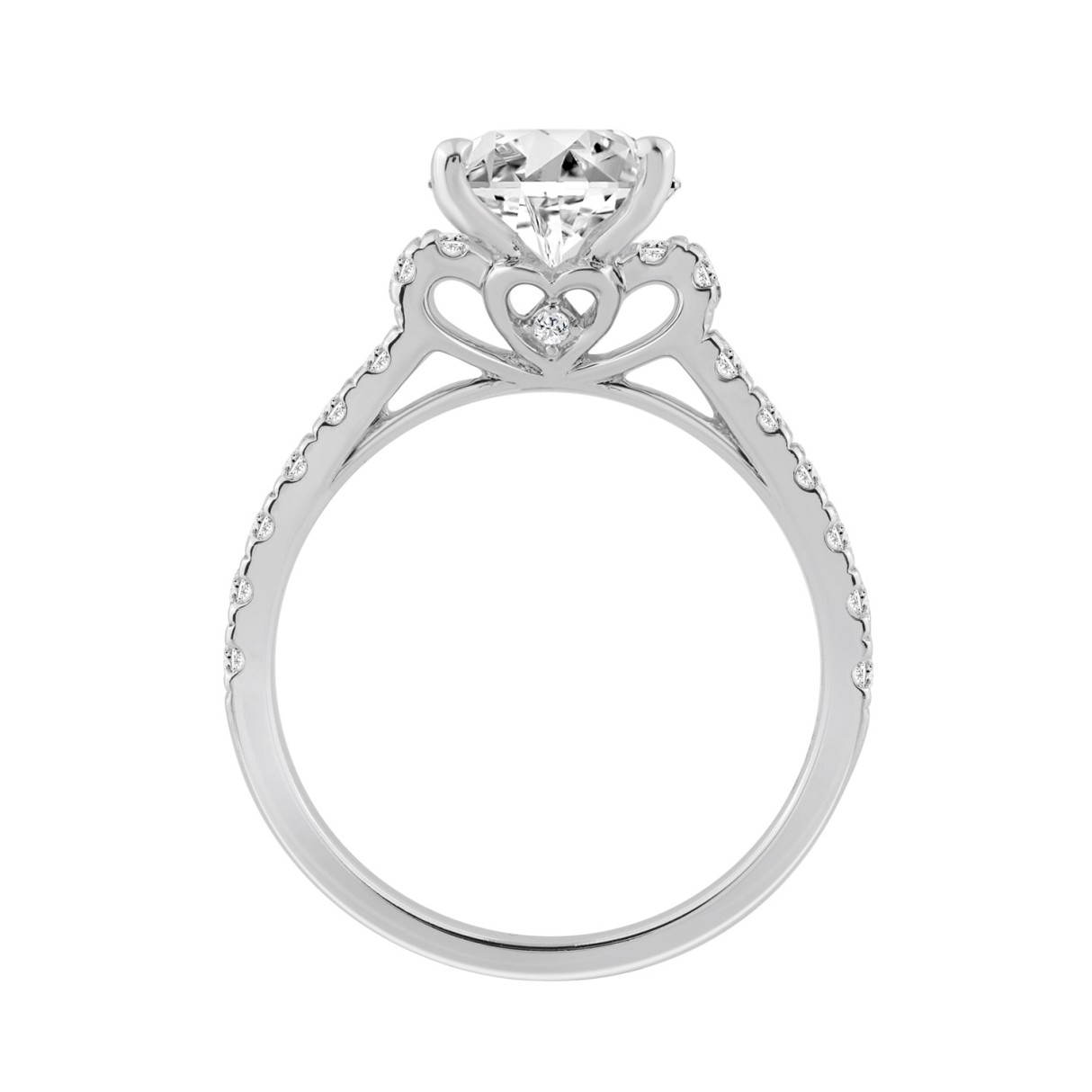 14K WHITE GOLD 3.00CT ROUND/OVAL DIAMOND LADIES BRIDAL SET (CENTER STONE OVAL DIAMOND 2CT )
