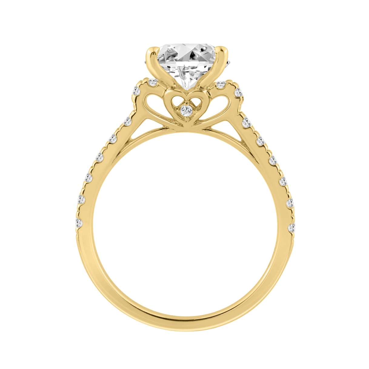 14K YELLOW GOLD 3.00CT ROUND/OVAL DIAMOND LADIES BRIDAL SET (CENTER STONE OVAL DIAMOND 2CT )