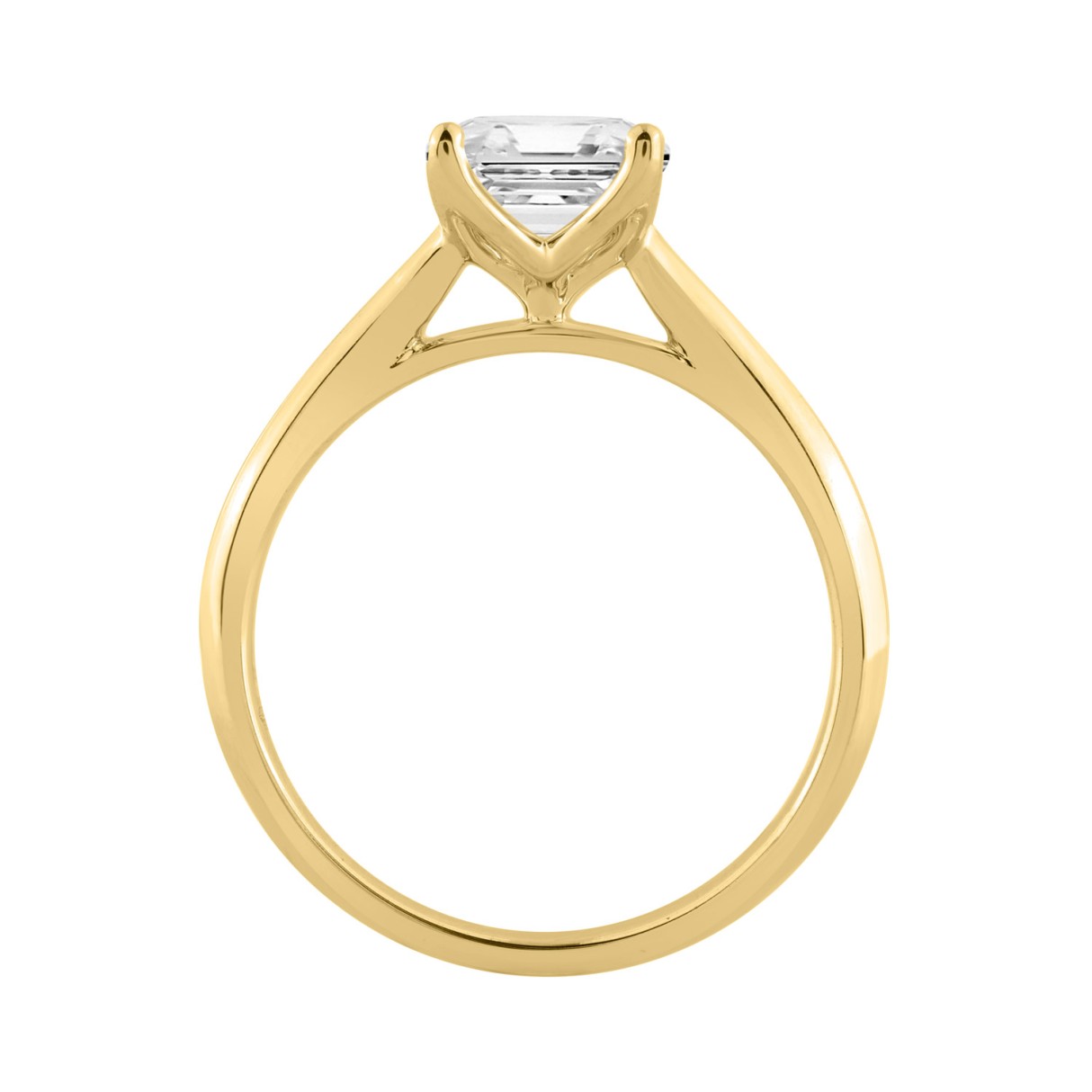 14K YELLOW GOLD 1 1/2CT CUSHION DIAMOND LADIES RING 