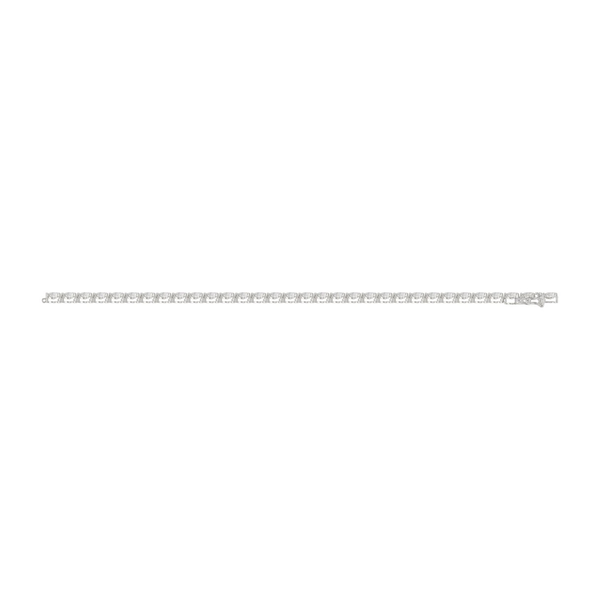 Elegant Pear Shape Diamond Ladies Tennis Bracelet in 14K White Gold 3 1/2CT (Color F-G -Clarity VS1/VS2)