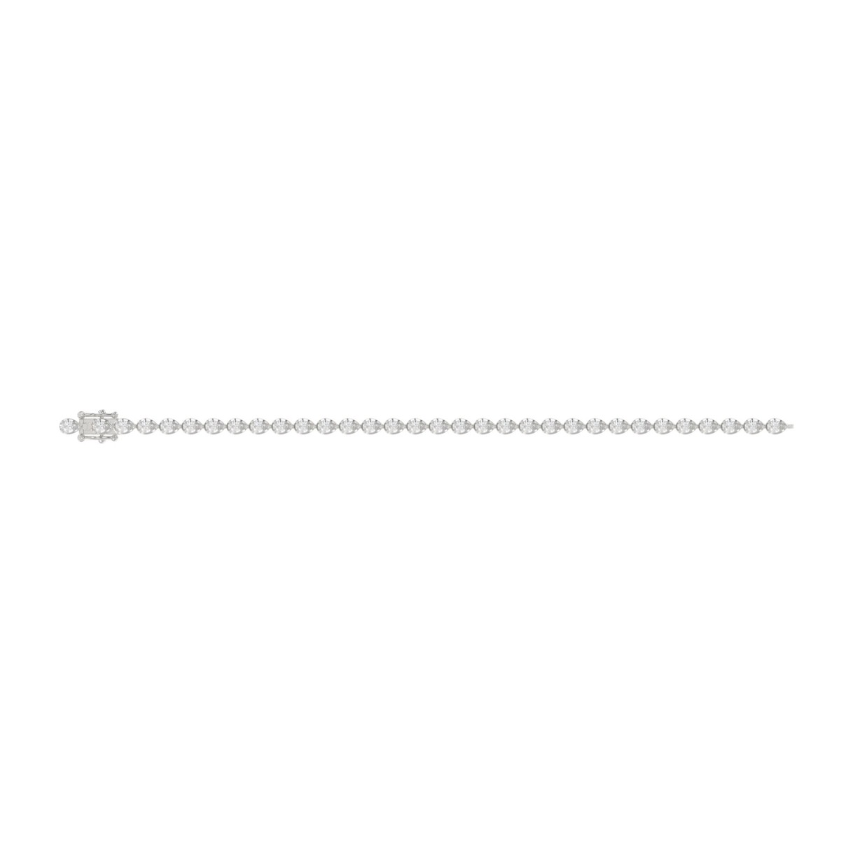 Elegant Pear Shape Diamond Ladies Tennis Bracelet in 14K White Gold 3 1/2CT (Color F-G -Clarity VS1/VS2)