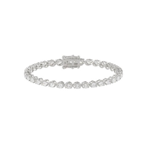Fancy Oval Shape Diamond Ladies Tennis Bracelet in 14K White Gold 4CT (Color F-G -Clarity VS1/VS2) Fancy Oval Shape Diamond Ladies Tennis Bracelet in 14K White Gold 4CT (Color F-G -Clarity VS1/VS2)