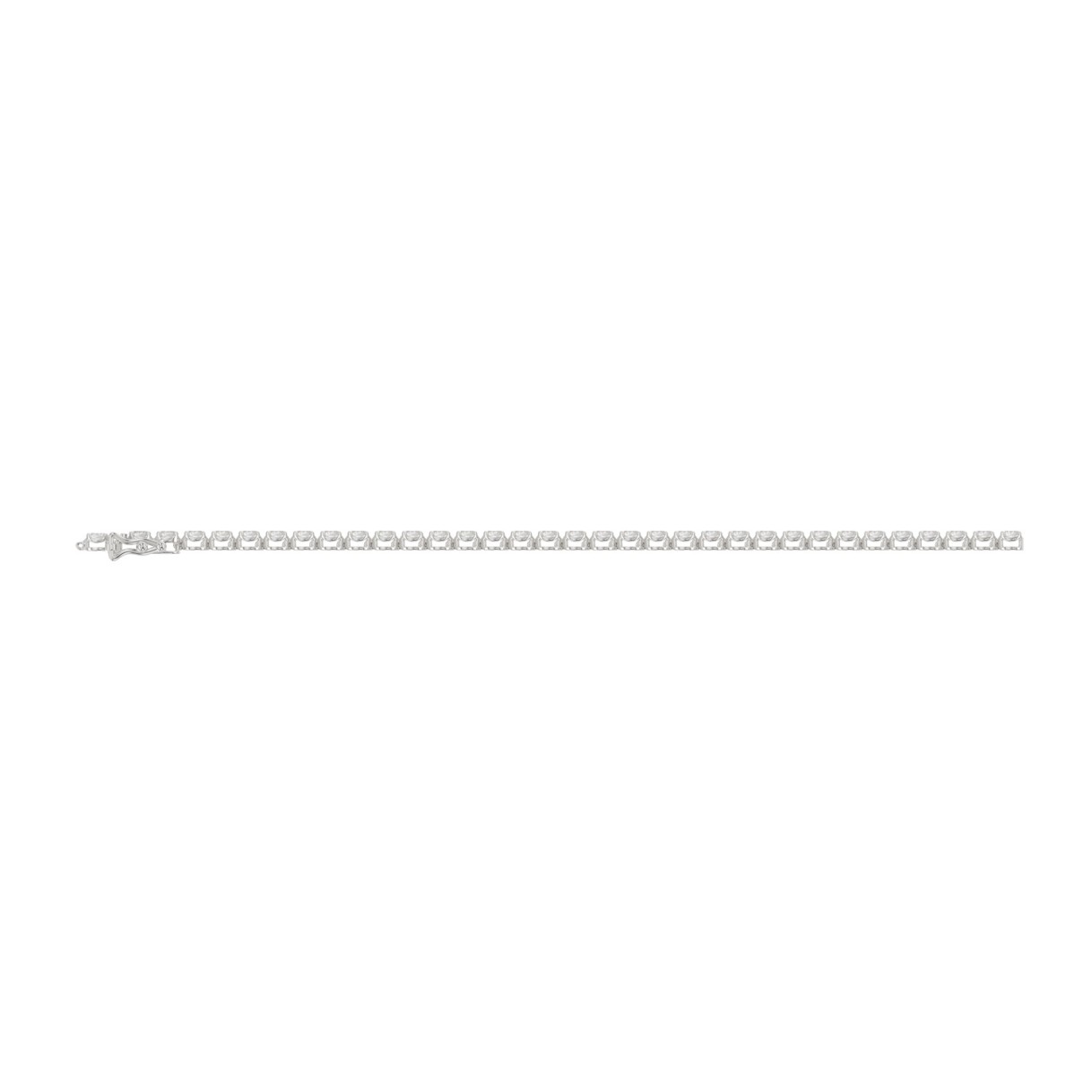 Fancy Oval Shape Diamond Ladies Tennis Bracelet in 14K White Gold 4CT (Color F-G -Clarity VS1/VS2)