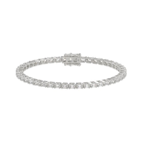 Luxury Emerald Shape Diamond Ladies Tennis Bracelet in 14K White Gold 4 1/2CT (Color F-G -Clarity VS1/VS2) Luxury Emerald Shape Diamond Ladies Tennis Bracelet in 14K White Gold 4 1/2CT (Color F-G -Clarity VS1/VS2)