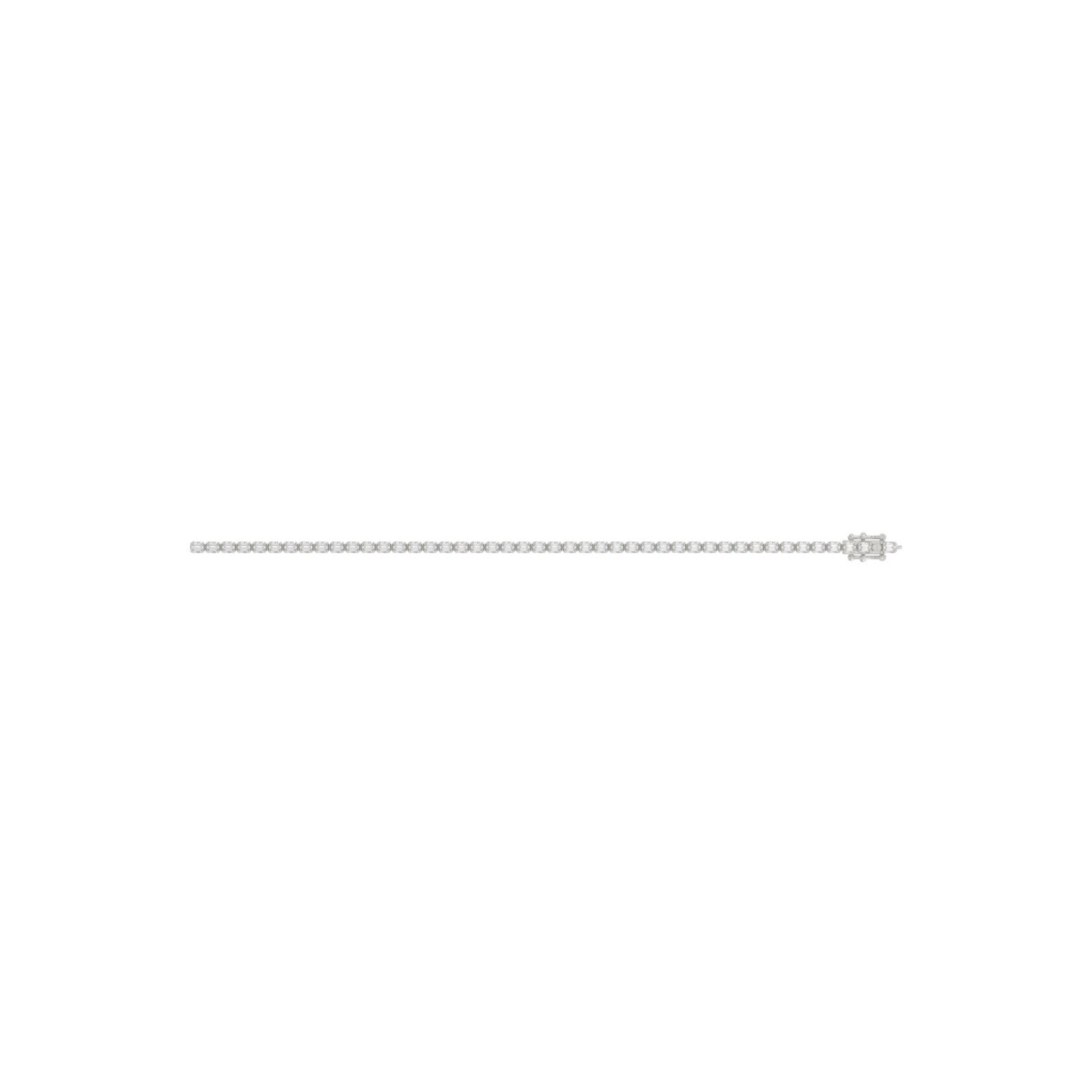 Luxury Emerald Shape Diamond Ladies Tennis Bracelet in 14K White Gold 4 1/2CT (Color F-G -Clarity VS1/VS2)