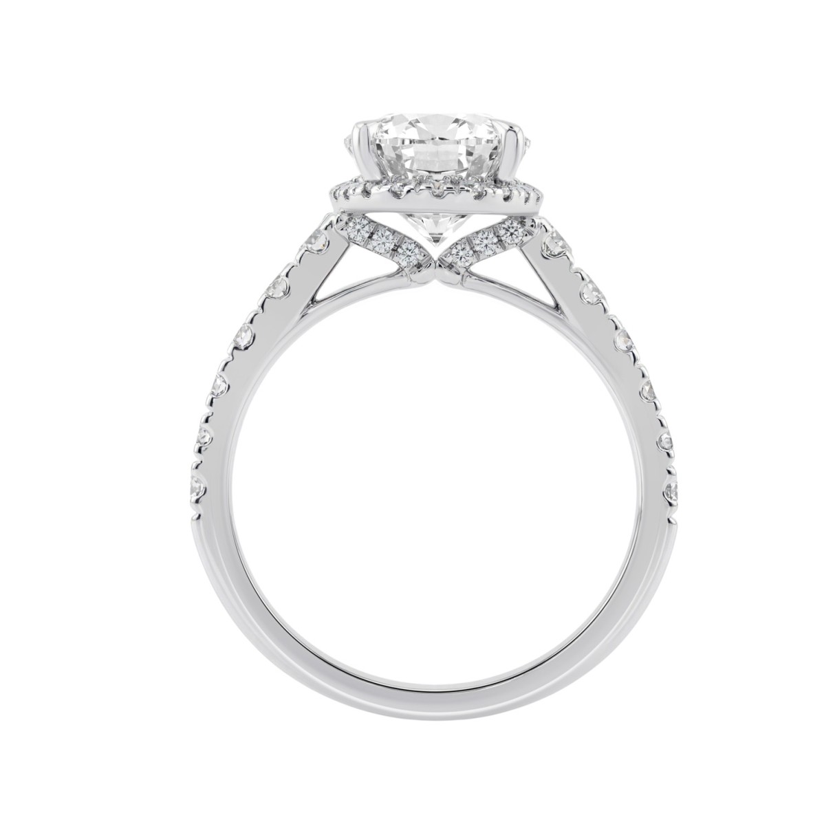 14K White Gold 4 3/4Ct Oval Cut Lab-Grown Diamond Engagement Ring With Hidden Halo Round & Oval Bridal Ring Set For Women 4Ct Oval Center Stone (Color F-G -Clarity Vs1/Vs2)