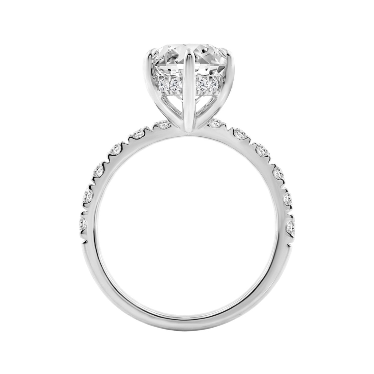 14K WHITE GOLD 6.00CT MARQUISE/ROUND DIAMOND LADIES RING (CENTER STONE MARQUISE DIAMOND 5CT)