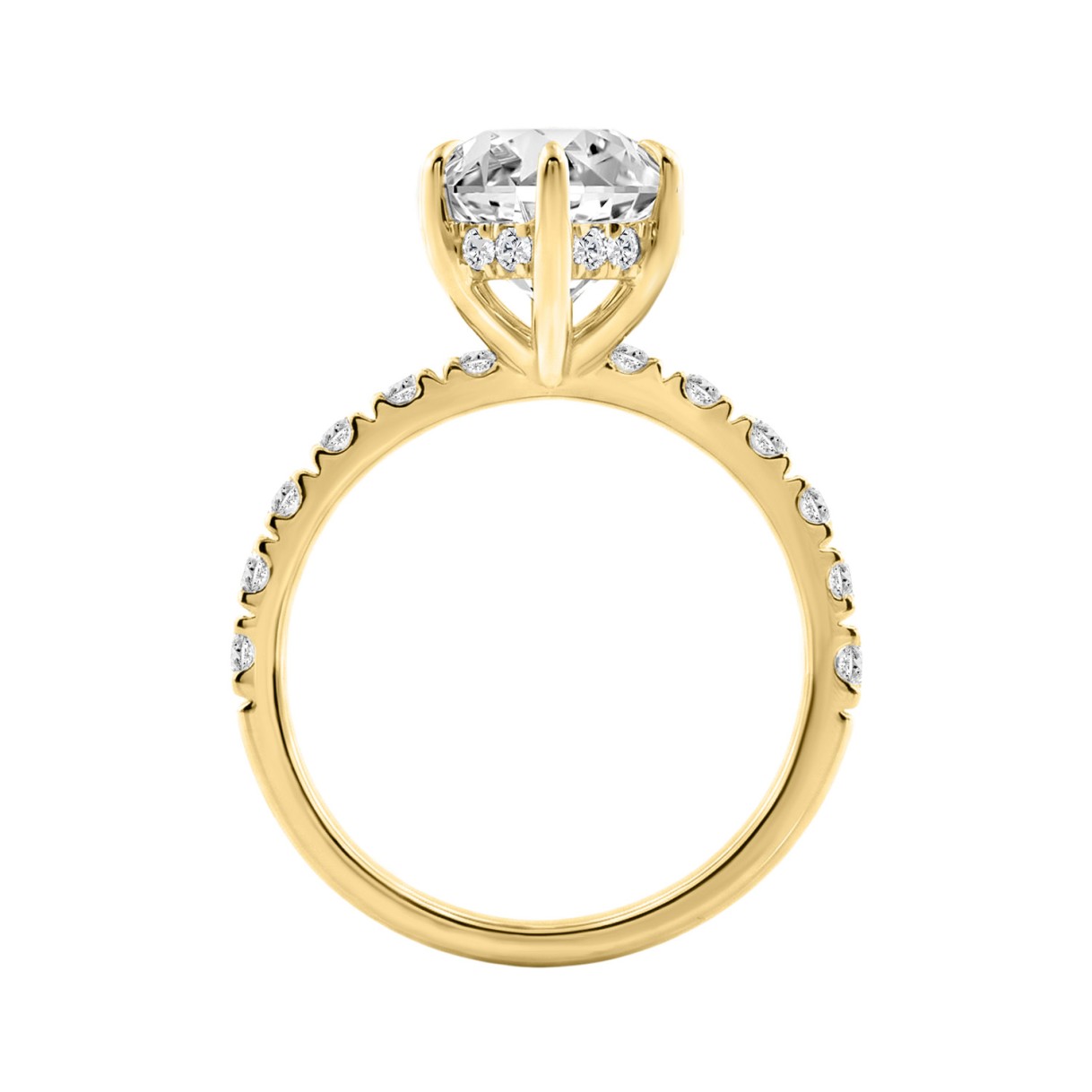 14K YELLOW GOLD 6.00CT MARQUISE/ROUND DIAMOND LADIES RING (CENTER STONE MARQUISE DIAMOND 5CT)