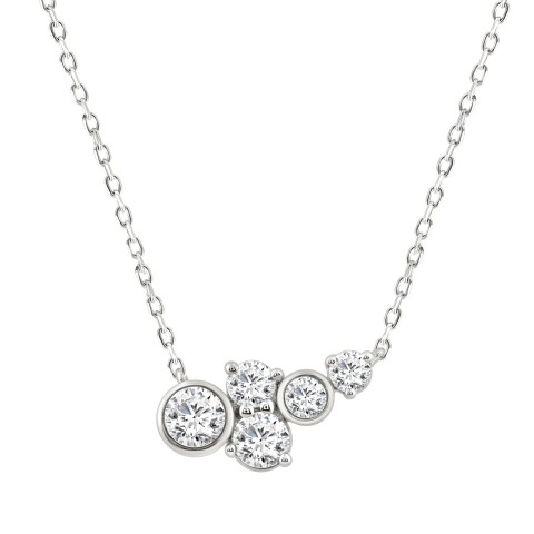 Elegant 1/2CT Round Diamond for Women White Gold 10K Pendant with Chain (Color F-G -Clarity VS1/VS2)