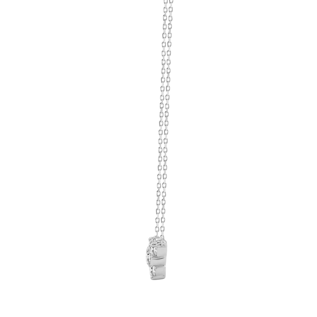 Elegant 1/2CT Round Diamond for Women White Gold 10K Necklace (Color F-G -Clarity VS1/VS2)
