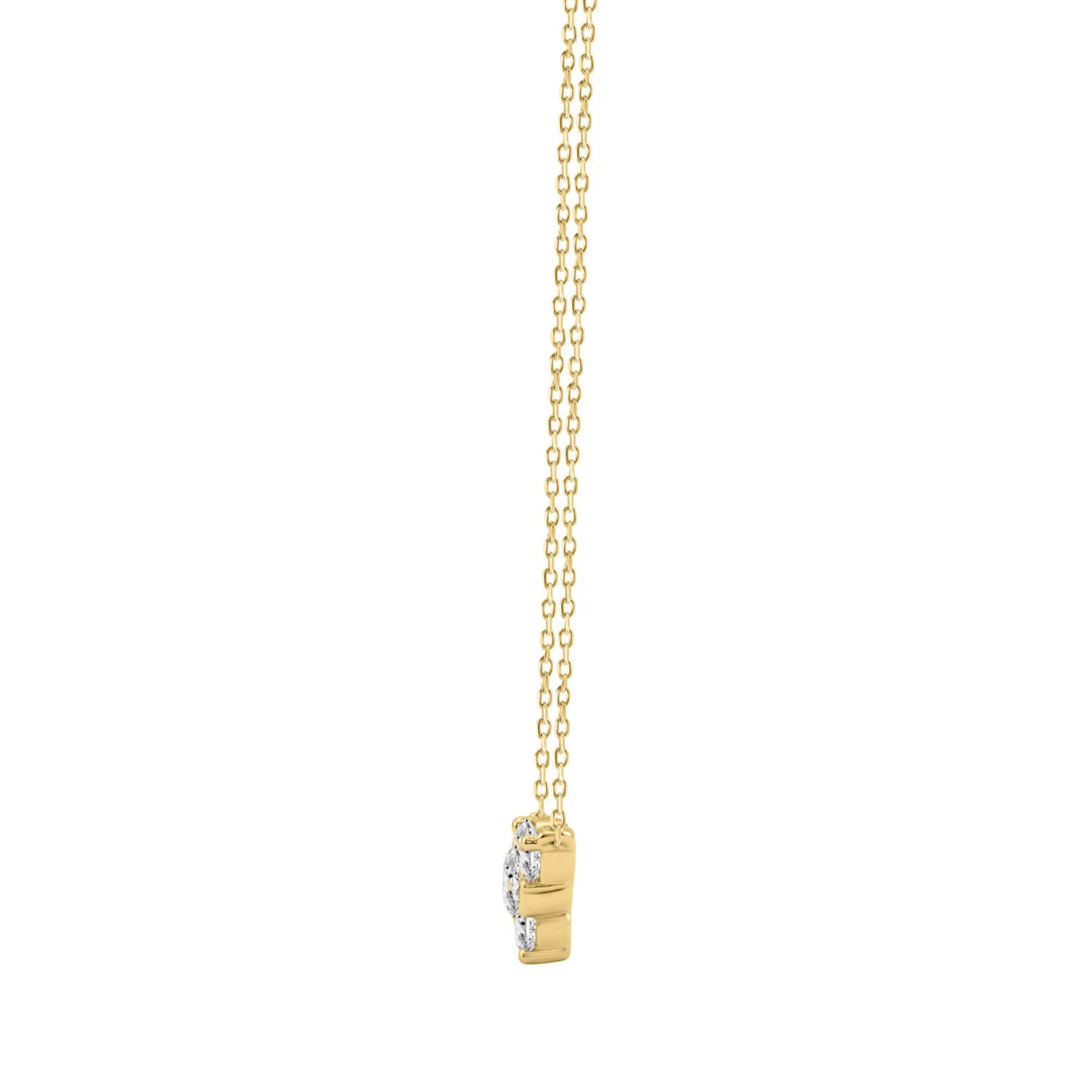Elegant 1/2CT Round Diamond for Women Yellow Gold 10K Necklace (Color F-G Clarity VS1/VS2)