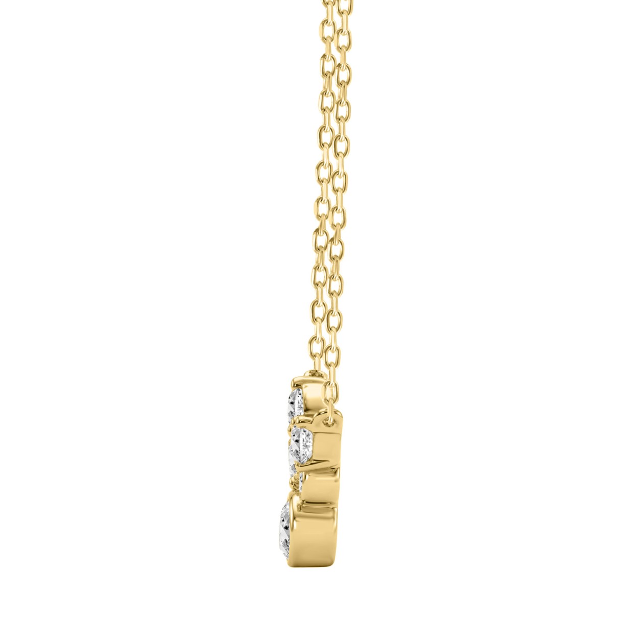 Elegant 1/2Ct Round Diamond For Women Yellow Gold 14K Fashion Necklace (Color F-G Clarity Vs1/Vs2)