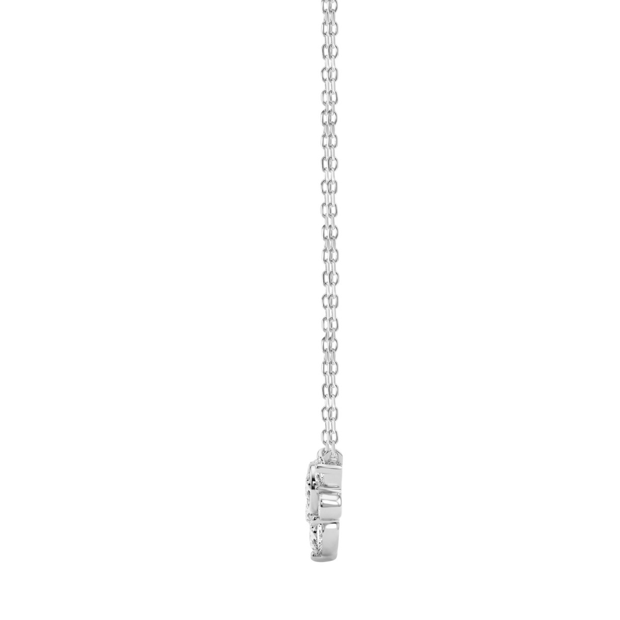 Elegant 1/2CT Round Diamond for Women White Gold 10K Necklace (Color F-G -Clarity VS1/VS2)