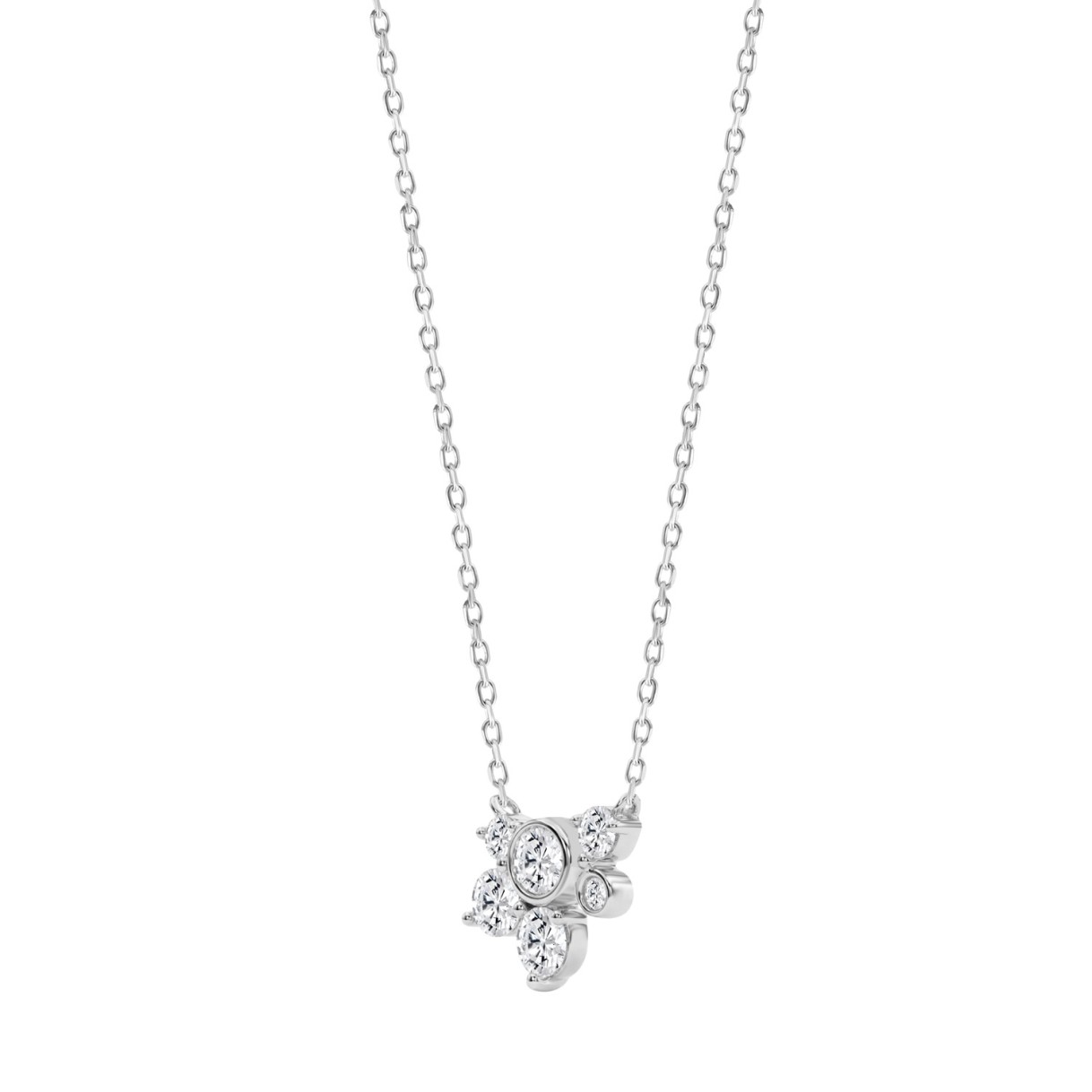 Elegant 1/2CT Round Diamond for Women White Gold 10K Necklace (Color F-G -Clarity VS1/VS2)