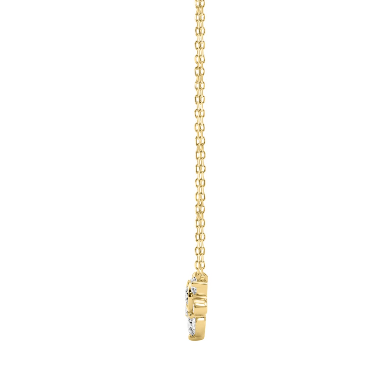 Elegant 1/2CT Round Diamond for Women Yellow Gold 10K Necklace (Color F-G Clarity VS1/VS2)