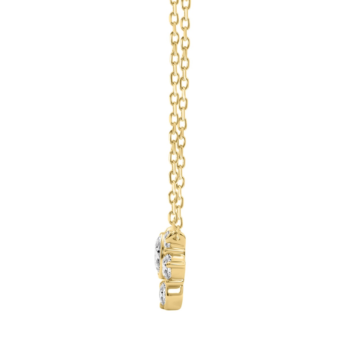 Elegant 1/2CT Round Diamond for Women Yellow Gold 10K Necklace (Color F-G Clarity VS1/VS2)