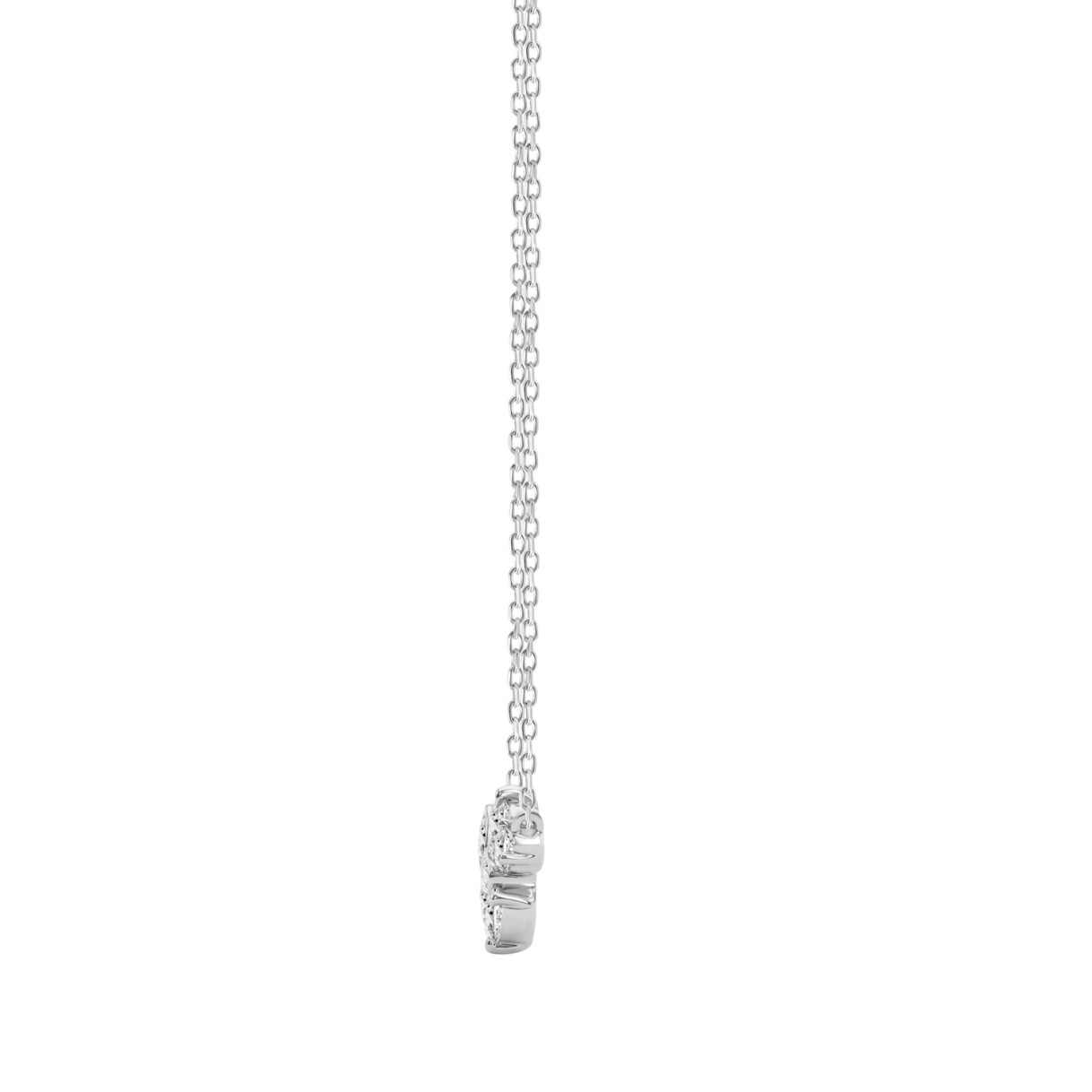 Elegant 3/4CT Round Diamond for Women White Gold 10K Necklace (Color F-G -Clarity VS1/VS2)